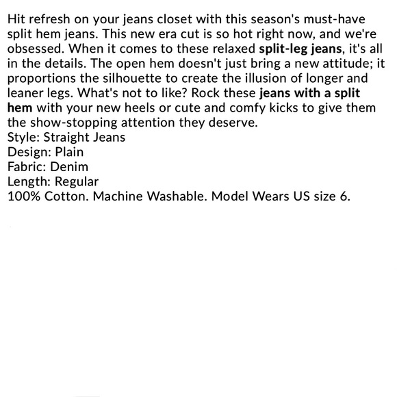 NEVER WORN Boohoo Split Hem Jeans - Picture 8 of 8